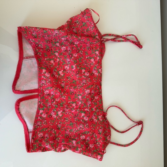 AFRM X Revolve Red Floral Crop Top - Picture 9 of 10